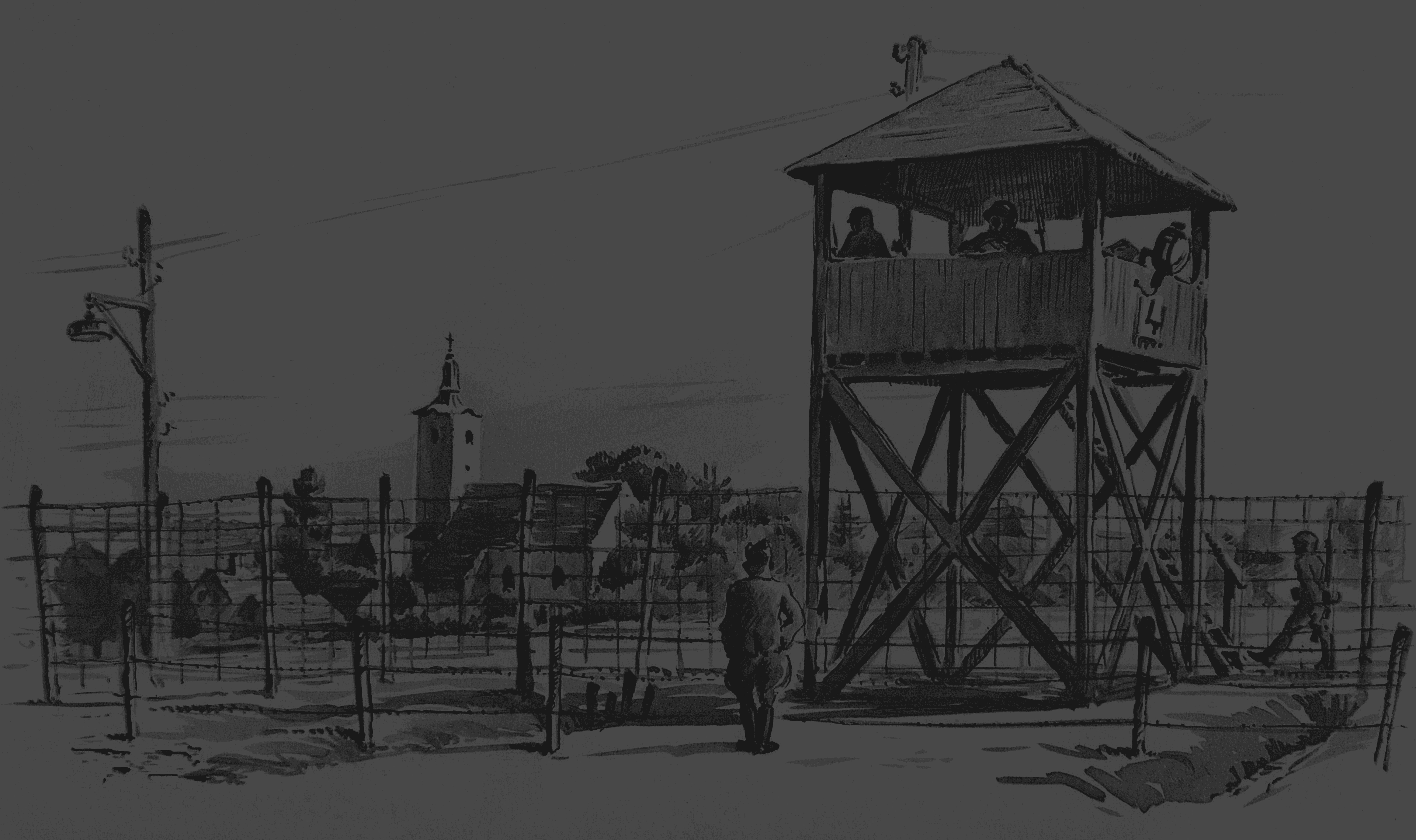 Barbelés et clôtures du camp de prisonniers de guerre Oflag XVII A Edelbach