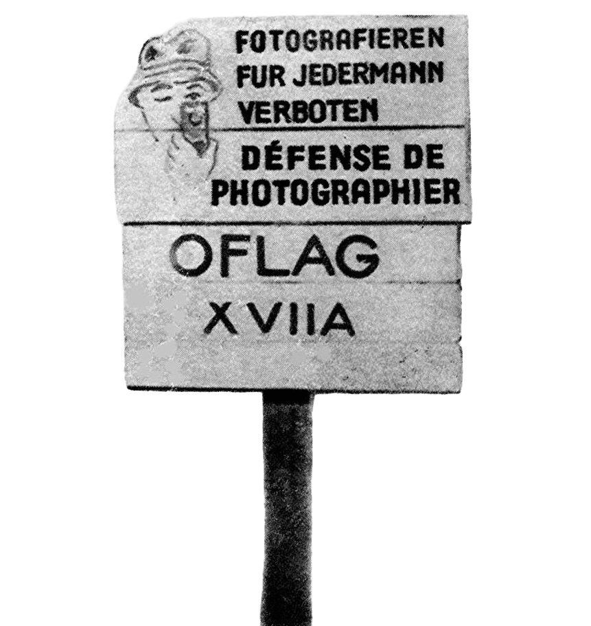 Affiche d'archive d'interdiction allemande de l'Oflag XVII A